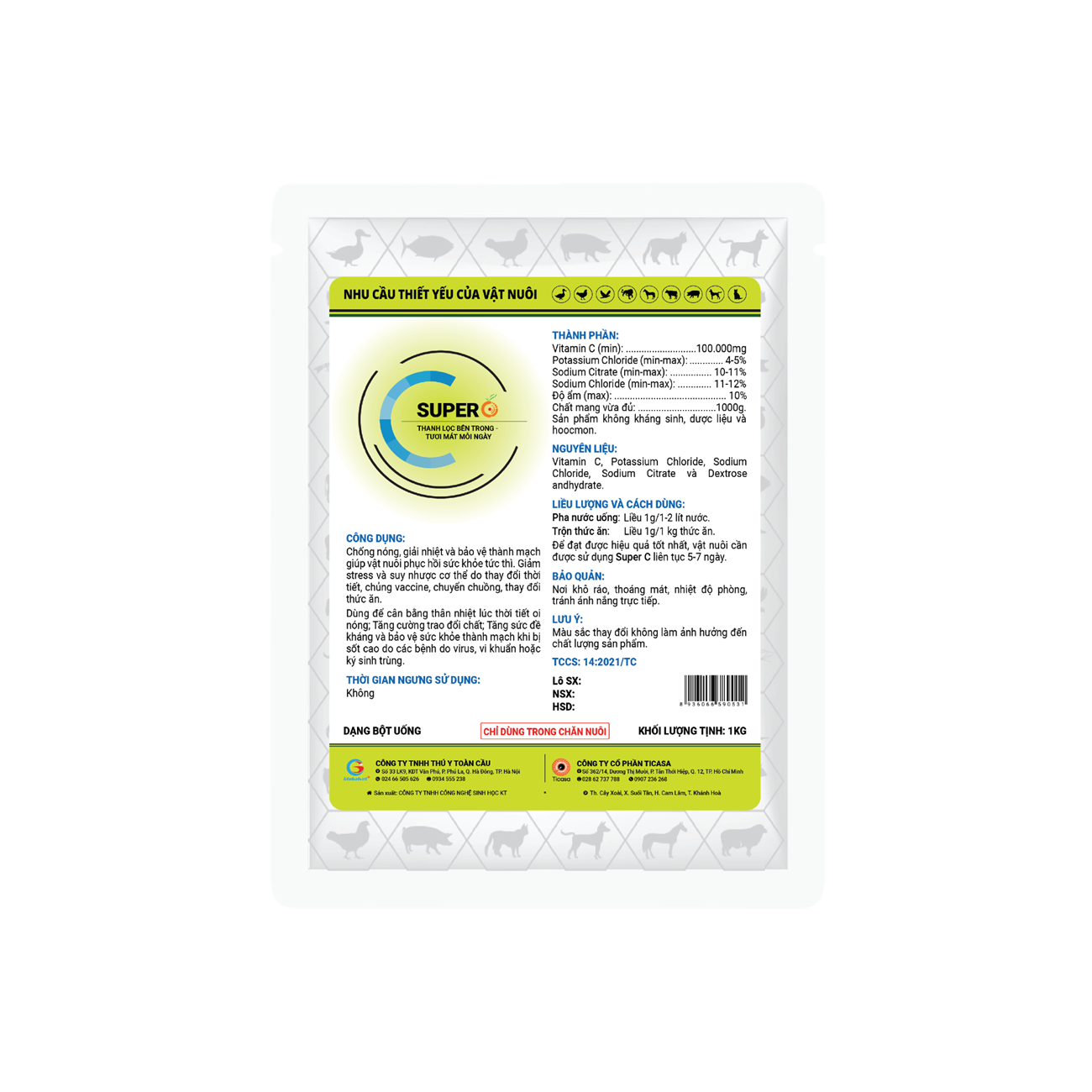 SUPER C100 - CẤP VITAMIN C, BÙ ĐIỆN GIẢI